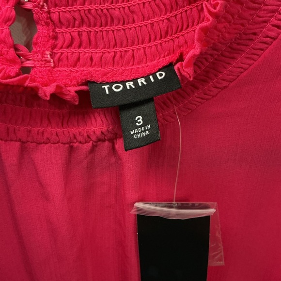 Torrid Babydoll Top | Curvy Fit | Spring Pink | Torrid 3X NWT - Picture 4 of 10
